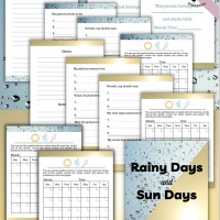Rainy Days and Sun Days Monthly Mood Journal