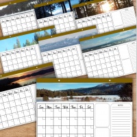 Scenic Digital Desktop Blotter Calendar