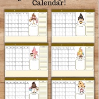 Coffee Drinking Gnomes Digital Blotter Calendar