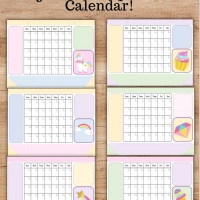 Unicorns and Rainbows Digital Blotter Calendar
