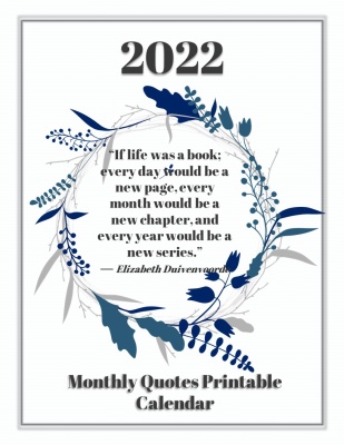 2022 Monthly Quotes Printable Calendar