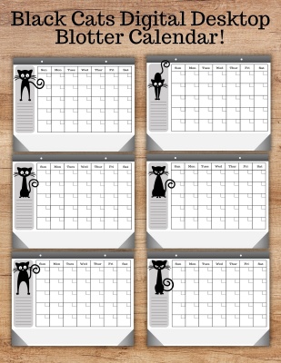 Black Cats Digital Blotter Calendar