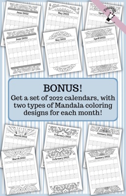 Bonus! 2022 Mandala Calendars