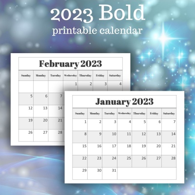 2023 Bold Calendar