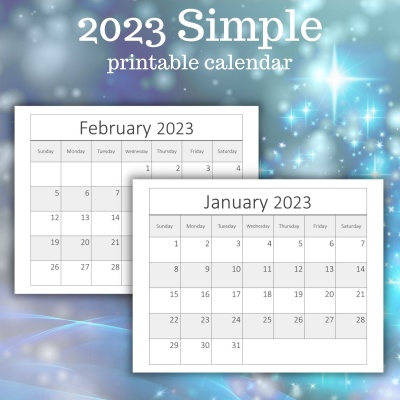 2023 Simple Calendar
