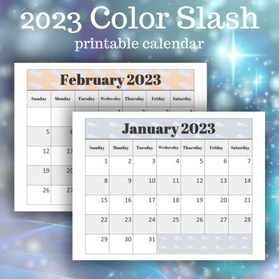 2023 Color Slash Calendar