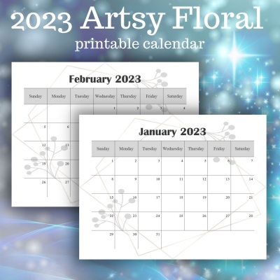 2023 Artsy Floral Calendar